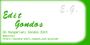 edit gondos business card
